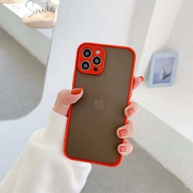 Simple White Camera Shockproof Silicone Phone Case For iPhone 13 Pro Max 14 Pro Protect Cover For Men Modern Translucent Back Cover Mobile case Compatible with iPhone