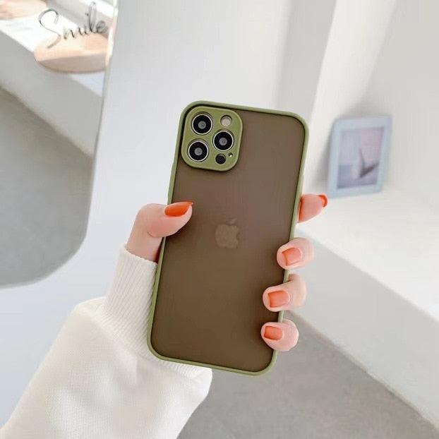 Simple White Camera Shockproof Silicone Phone Case For iPhone 13 Pro Max 14 Pro Protect Cover For Men Modern Translucent Back Cover Mobile case Compatible with iPhone