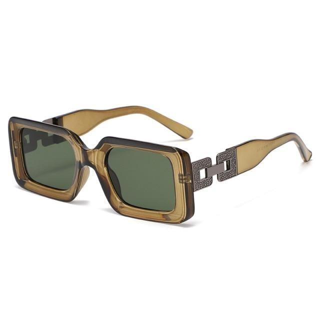 Small Size Rectangle Shape Sunglasses For Women & Men New Retro Style Square Branded Design New Fashionable  Hip Hop Sun Glasses For Female