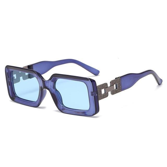 Small Size Rectangle Shape Sunglasses For Women & Men New Retro Style Square Branded Design New Fashionable  Hip Hop Sun Glasses For Female