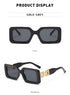 Small Size Rectangle Shape Sunglasses For Women & Men New Retro Style Square Branded Design New Fashionable  Hip Hop Sun Glasses For Female