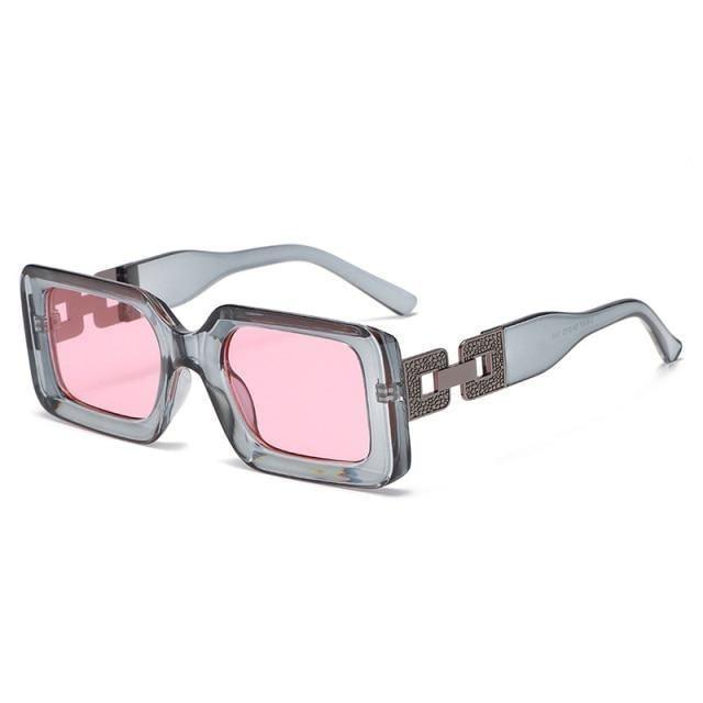 Small Size Rectangle Shape Sunglasses For Women & Men New Retro Style Square Branded Design New Fashionable  Hip Hop Sun Glasses For Female