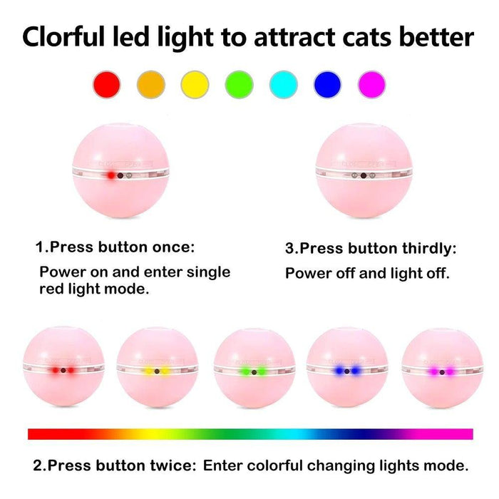 Smart Interactive Cat Toy Colorful LED Self Rotating Ball Bell and Feather Toys USB Rechargeable Cat Kitten Ball Toy Cat Exercise Ball with Feather Bell and Catnip - STEVVEX Pet - 126, animal toys, cat accessories, cat fun tools, cat playing tools, cat playing toy, cat tools, cat toy, cat toys, Cats Toys Fun, funny playing cats toys, kiten playing gadgets, kiten playing toys, kitten accessories, kitten soft toys, kitten toys, new cat toys, playing cat toy, playing toy, playing toys for cats - Stevvex.com
