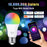 Smart Light Bulb E27 LED Lamp RGB+White+Warm White Work With Alexa Google Home Dimmable Timer Function RGB LED Bulb Bulb-Timer  Sunrise  Sunset Dimmable Multicolo Warm White No Hub Required Compatible With Alexa Google Home Assistant