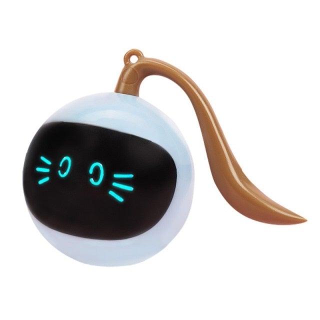 Smart Pet Toy USB Rechargeable Sports Ball Funny Chaser Roller Toy The Best Entertainment Exercise Gift For Smart Cat Toy Electric Jumping Ball Self Rotating Toys Rolling Jumping Ball  For Cats