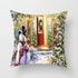 Snowman Christmas Cushion Cover Polyester Decorative Christmas Pillow Cover Merry Christmas Throw Cushion Covers Tree Reindeer Star Pillow Case For Party Throw Pillow New Year Xmas Decor Sofa Living Room Home Decoration