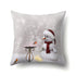 Snowman Christmas Cushion Cover Polyester Decorative Christmas Pillow Cover Merry Christmas Throw Cushion Covers Tree Reindeer Star Pillow Case For Party Throw Pillow New Year Xmas Decor Sofa Living Room Home Decoration