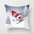 Snowman Christmas Cushion Cover Polyester Decorative Christmas Pillow Cover Merry Christmas Throw Cushion Covers Tree Reindeer Star Pillow Case For Party Throw Pillow New Year Xmas Decor Sofa Living Room Home Decoration