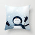 Snowman Christmas Cushion Cover Polyester Decorative Christmas Pillow Cover Merry Christmas Throw Cushion Covers Tree Reindeer Star Pillow Case For Party Throw Pillow New Year Xmas Decor Sofa Living Room Home Decoration