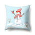 Snowman Christmas Cushion Cover Polyester Decorative Christmas Pillow Cover Merry Christmas Throw Cushion Covers Tree Reindeer Star Pillow Case For Party Throw Pillow New Year Xmas Decor Sofa Living Room Home Decoration