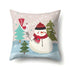Snowman Christmas Cushion Cover Polyester Decorative Christmas Pillow Cover Merry Christmas Throw Cushion Covers Tree Reindeer Star Pillow Case For Party Throw Pillow New Year Xmas Decor Sofa Living Room Home Decoration