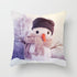 Snowman Christmas Cushion Cover Polyester Decorative Christmas Pillow Cover Merry Christmas Throw Cushion Covers Tree Reindeer Star Pillow Case For Party Throw Pillow New Year Xmas Decor Sofa Living Room Home Decoration