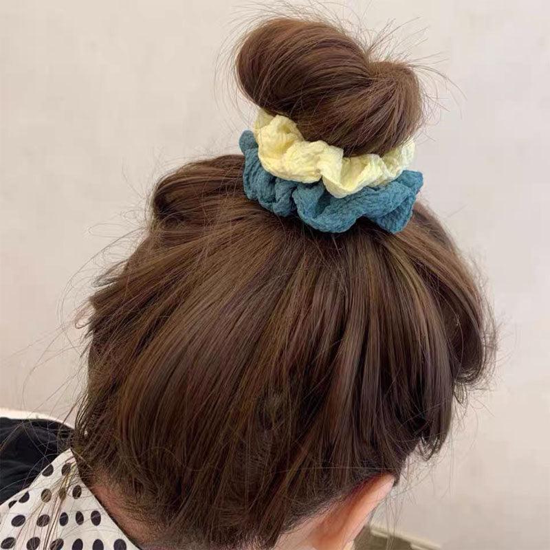 Soft Faux Fur Hair Scrunchies Plush Elastic Hair Bands Women Girls Ponytail Holder Rubber Band Fashion Headwear Ponytail Holder Accessories for Women