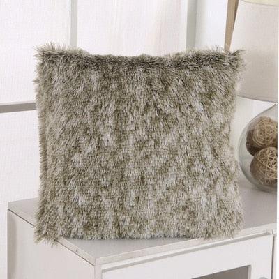 Soft Fur Plush Shaggy Fluffy Pillow Cover Decorative Cushion Covers For Home Living Room Sofa Decor Luxury Faux Fur Throw Pillow Cover Decorative Plush Pillow Case Cushion Cover Shell for Sofa Bedroom Car 43x43cm