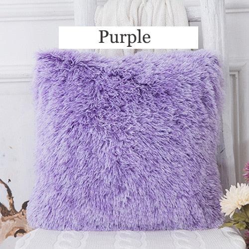 Soft Fur Plush Shaggy Fluffy Pillow Cover Decorative Cushion Covers For Home Living Room Sofa Decor Luxury Faux Fur Throw Pillow Cover Decorative Plush Pillow Case Cushion Cover Shell for Sofa Bedroom Car 43x43cm
