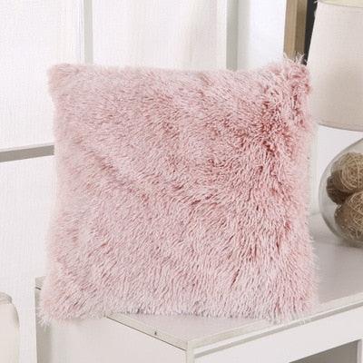 Soft Fur Plush Shaggy Fluffy Pillow Cover Decorative Cushion Covers For Home Living Room Sofa Decor Luxury Faux Fur Throw Pillow Cover Decorative Plush Pillow Case Cushion Cover Shell for Sofa Bedroom Car 43x43cm