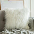 Soft Fur Polyester Cotton Pillow Covers Cushion Covers Luxury Soft Decorative Pillow Covers Home Decor Pillow Covers Living Room Bedroom Decorative Pillowcase Shaggy Fluffy Cover 45x45CM