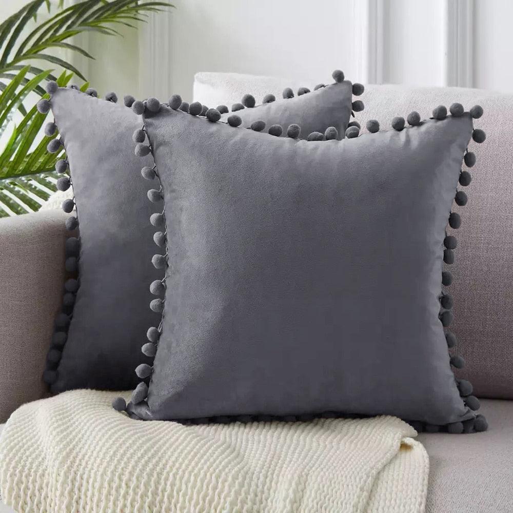 Soft Pillowcases Solid Cushion Cover Square Decorative Velvet Pillow Covers Elegant Colors Cushion Case Decorate Colorful Pillow Cases For Sofa Bed Home