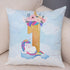 Soft Plush Unicorn Pillow Covers Cute Cartoon Animal Polyester Cotton Cushion Cover Unicorn Decorative Throw Pillow Covers Colorful Pink Wavy Hair Unicorn in Garland Cushion Cover Square Pillow Cases for Girls Women Kids Car Sofa Home Decor 45X45CM