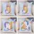 Soft Plush Unicorn Pillow Covers Cute Cartoon Animal Polyester Cotton Cushion Cover Unicorn Decorative Throw Pillow Covers Colorful Pink Wavy Hair Unicorn in Garland Cushion Cover Square Pillow Cases for Girls Women Kids Car Sofa Home Decor 45X45CM