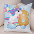 Soft Plush Unicorn Pillow Covers Cute Cartoon Animal Polyester Cotton Cushion Cover Unicorn Decorative Throw Pillow Covers Colorful Pink Wavy Hair Unicorn in Garland Cushion Cover Square Pillow Cases for Girls Women Kids Car Sofa Home Decor 45X45CM