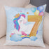 Soft Plush Unicorn Pillow Covers Cute Cartoon Animal Polyester Cotton Cushion Cover Unicorn Decorative Throw Pillow Covers Colorful Pink Wavy Hair Unicorn in Garland Cushion Cover Square Pillow Cases for Girls Women Kids Car Sofa Home Decor 45X45CM