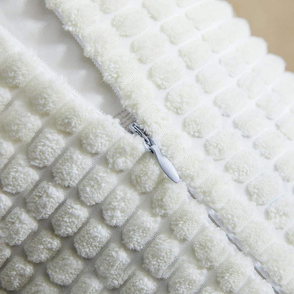 Soft Polyester Cushion Cover Corn Striped Pillow Cozy Throw Pillow Covers Cases for Couch Bed Sofa Ultra Soft Striped Cover Nordic Home Decor Throw Pillow Case Car Living Room Autumn Decoration