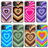 Soft Silicone Latte Pink Purple Color Love Heart Phone Cover Cases for iphone 14 13 6 6S 7 8 Plus X Xs XR 11 12 Pro Max Black Love Heart Coffee Latte Pattern Silicone Protective Cover Compatible for iPhone