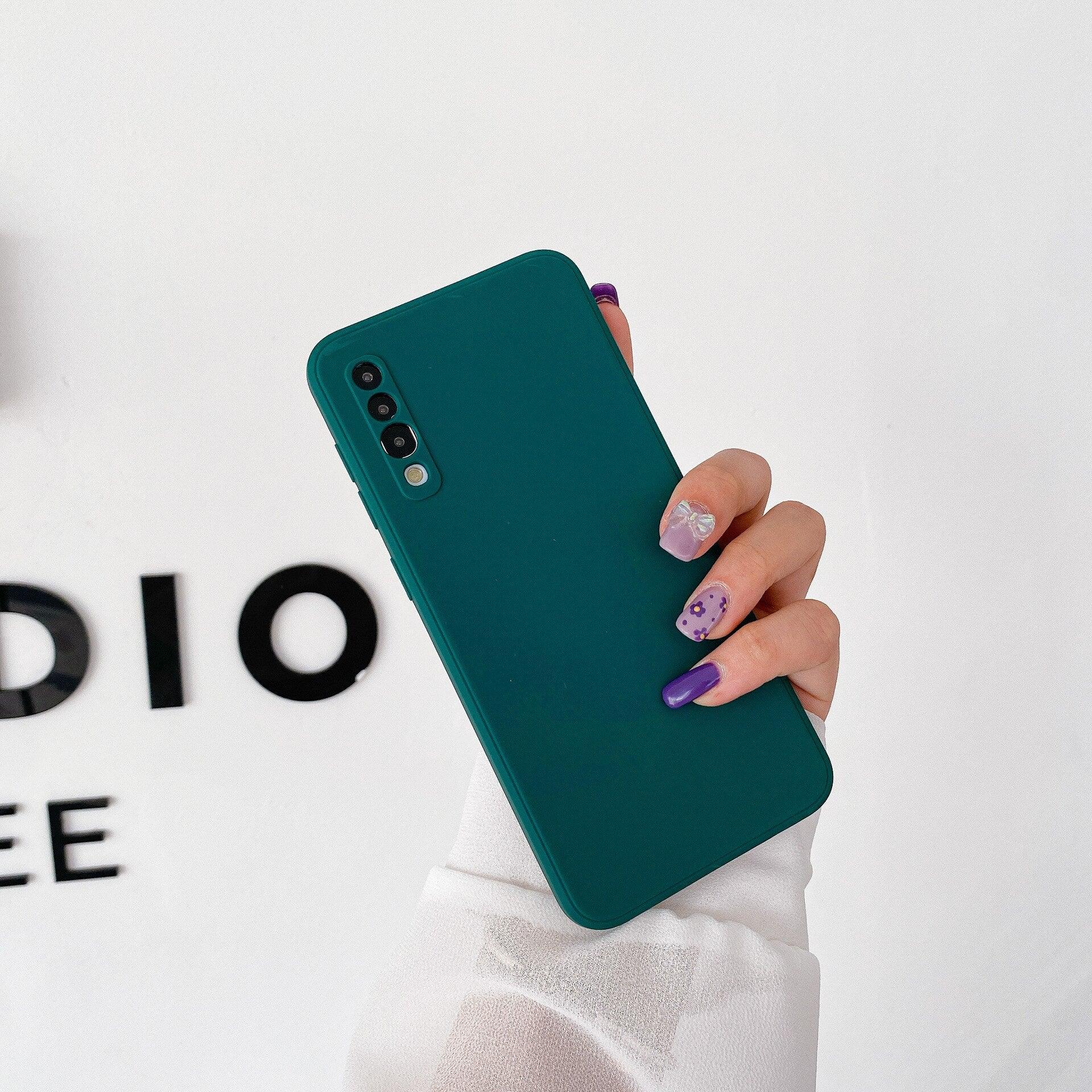 Soft Smooth Touch Xiaomi Phone Case Silicone Shockproof Thin Cover Suitable for Xiaomi Redmi 9 9A 9C 9i 9AT 9 Prime Luxury Liquid Silicone Solid Color Soft Leather Candy Color Shockproof Case