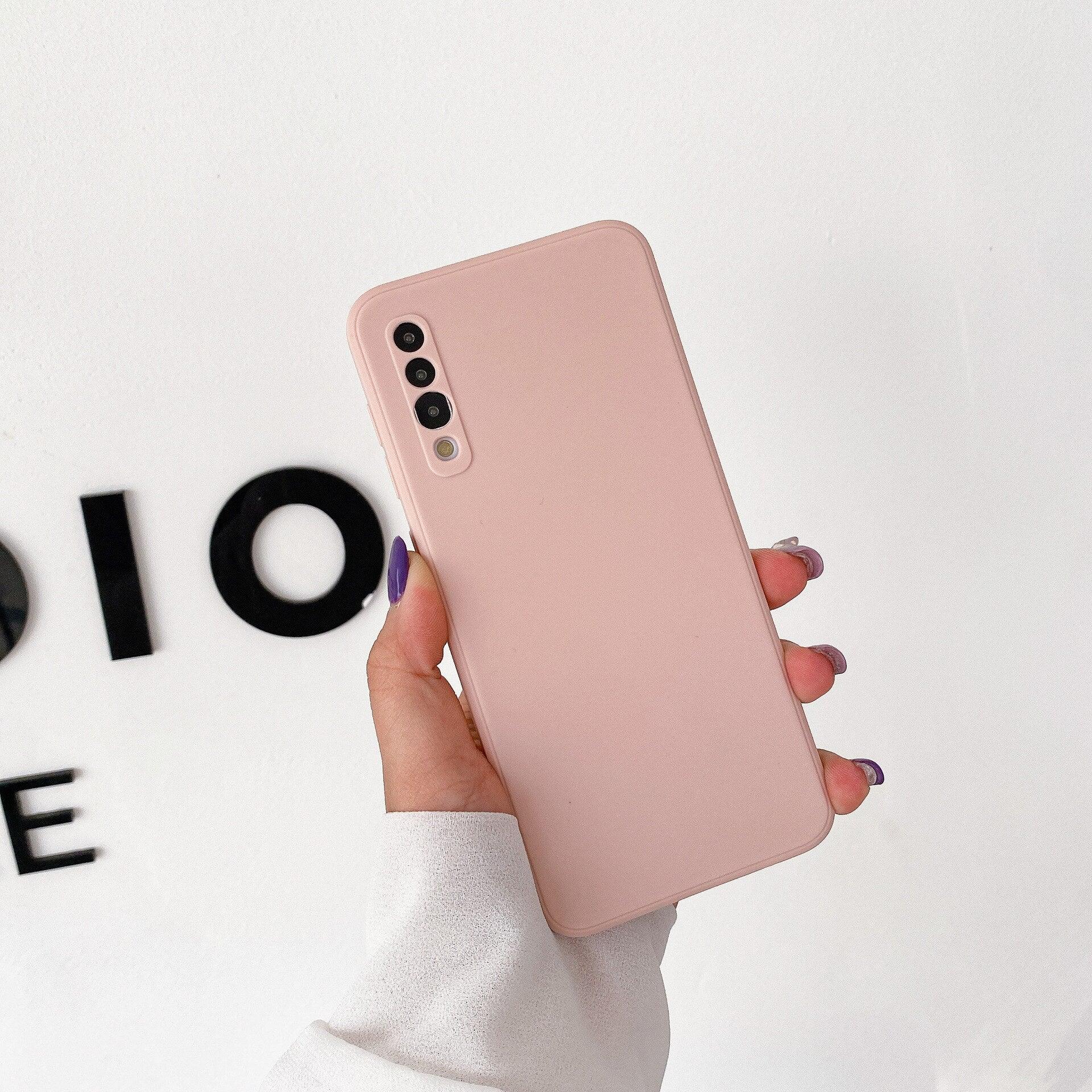 Soft Smooth Touch Xiaomi Phone Case Silicone Shockproof Thin Cover Suitable for Xiaomi Redmi 9 9A 9C 9i 9AT 9 Prime Luxury Liquid Silicone Solid Color Soft Leather Candy Color Shockproof Case