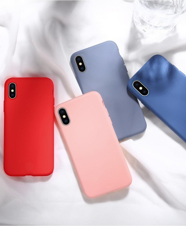 Soft Smooth Touch Xiaomi Phone Case Silicone Shockproof Thin Cover Suitable for Xiaomi Redmi 9 9A 9C 9i 9AT 9 Prime Luxury Liquid Silicone Solid Color Soft Leather Candy Color Shockproof Case