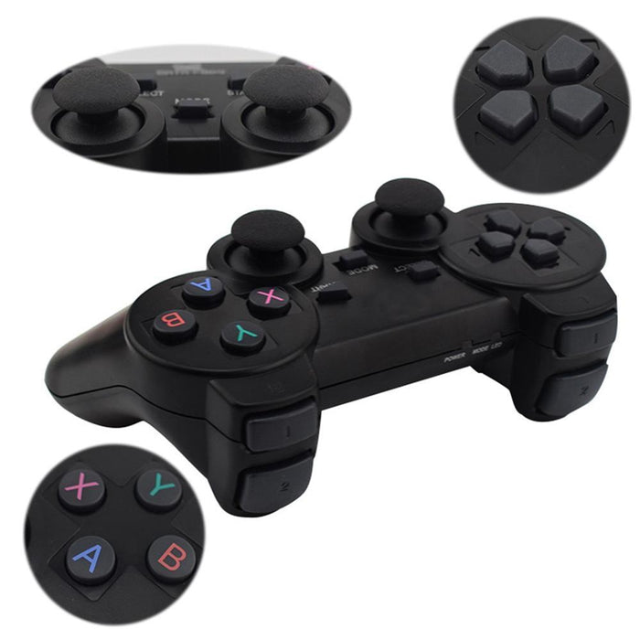 Solid Black 2.4G Wireless Joystick Game Controller Portable With Micro USB OTG Adapter Compatible With PC Laptop Tablet - STEVVEX Game - 221, all in one game controller, best quality joystick, black gamepad, bluetooth wireless gamepad, classic games, classic joystick, controller for pc, cooling fan available, game, Game Controller, Game Pad, joystick, joystick for games - Stevvex.com