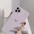 Solid Candy Color Love Heart Phone Case For iPhone 12 Mini 11 Pro Max XR XsMax 13 7 8Puls Cases Soft Silicone Luxury Heart Phone Case Cute Side Small Pattern Soft Shockproof Full Camera Lens Protective Cover