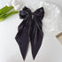 Solid Color Big Large Satin Bow Hairpins Barrettes For Women Girl Wedding Long Ribbon Hair Clip Fashion Hairgrips Accessories For Party