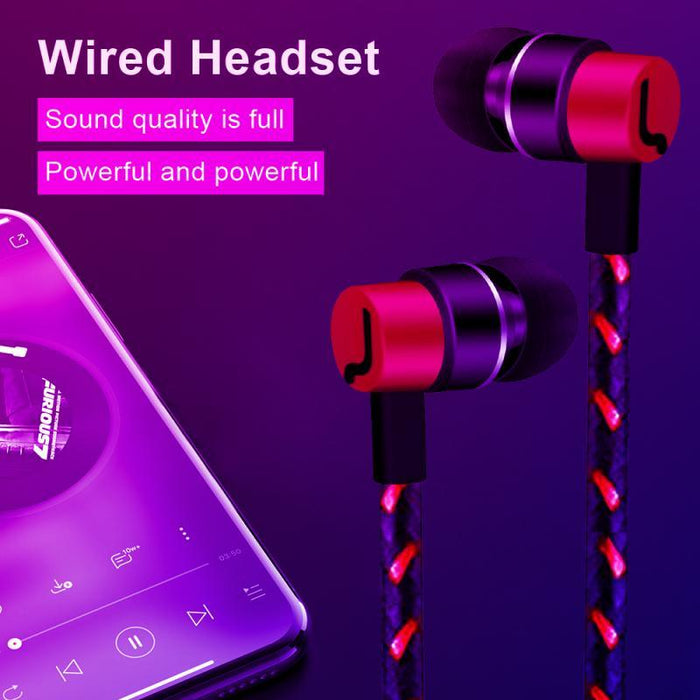 Sports Headphones Wired Gaming In Ear Earbuds Monitor Earphones With Mic Stereo Sound Volume Control  3.5mm Wired Headphones With Bass Earbuds Stereo Earphone Music Sport Gaming Headset With Mic Simple Earphones