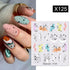 Spring Simple Green Theme Water Decal Sticker Flower Leaf Tree Summer Slider For Manicuring Nail Art Watermarks Art Decoration Manicure Tools Nail Watermark Decals iridescent Decoration Nail Self-Adhesive Decals Nail Stickers Water Transfer Fresh Nail