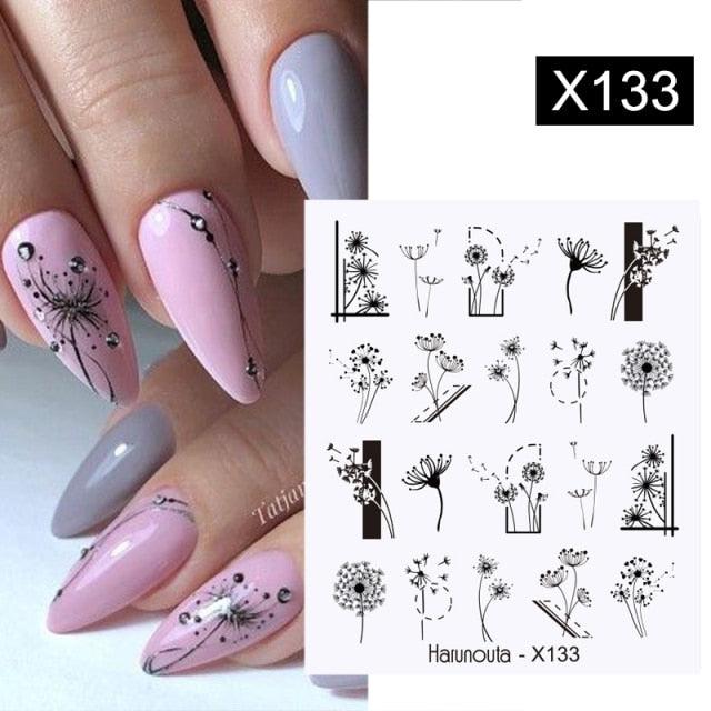 Spring Simple Green Theme Water Decal Sticker Flower Leaf Tree Summer Slider For Manicuring Nail Art Watermarks Art Decoration Manicure Tools Nail Watermark Decals iridescent Decoration Nail Self-Adhesive Decals Nail Stickers Water Transfer Fresh Nail