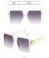 Square Oversized Sunglasses for Women Men Flat Top Fashion Shades Big Frame Sunglasses For Women With Hollow Glasses & New Legs Fashionable Sunglasses For Men & Women
