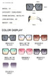 Square Oversized Sunglasses for Women Men Flat Top Fashion Shades Big Frame Sunglasses For Women With Hollow Glasses & New Legs Fashionable Sunglasses For Men & Women