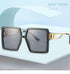 Square Oversized Sunglasses for Women Men Flat Top Fashion Shades Big Frame Sunglasses For Women With Hollow Glasses & New Legs Fashionable Sunglasses For Men & Women