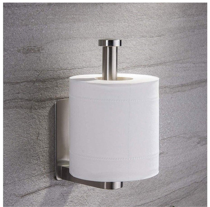 Stainless Steel Wall Toilet Paper Roll Holder Black Silver Self Adhesive Toilet Paper Holder for Bathroom Stick Wall Towel Rack