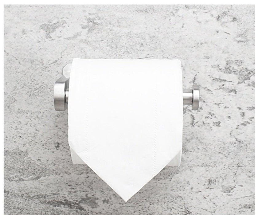 Stainless Steel Wall Toilet Paper Roll Holder Black Silver Self Adhesive Toilet Paper Holder for Bathroom Stick Wall Towel Rack