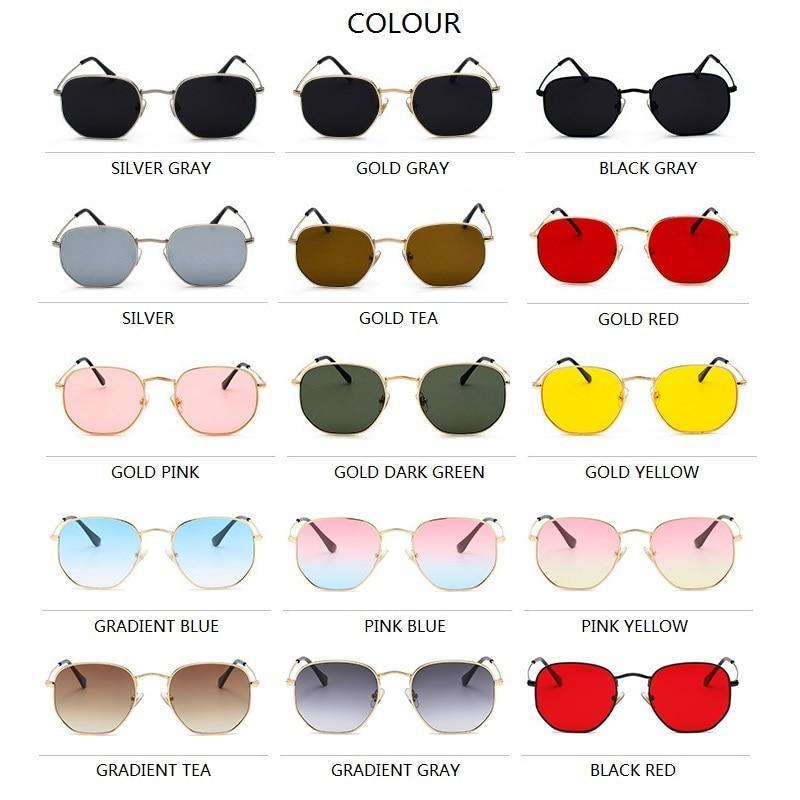Stylish Small Round Polarized Sunglasses for Men Women Sunglasses For Hexagon Shape Sunglasses New Women Sunglasses In Metal Colorful Frame Glasses Eyewear For Men Women