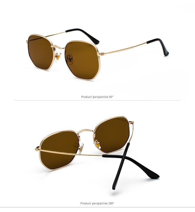 Stylish Small Round Polarized Sunglasses for Men Women Sunglasses For Hexagon Shape Sunglasses New Women Sunglasses In Metal Colorful Frame Glasses Eyewear For Men Women