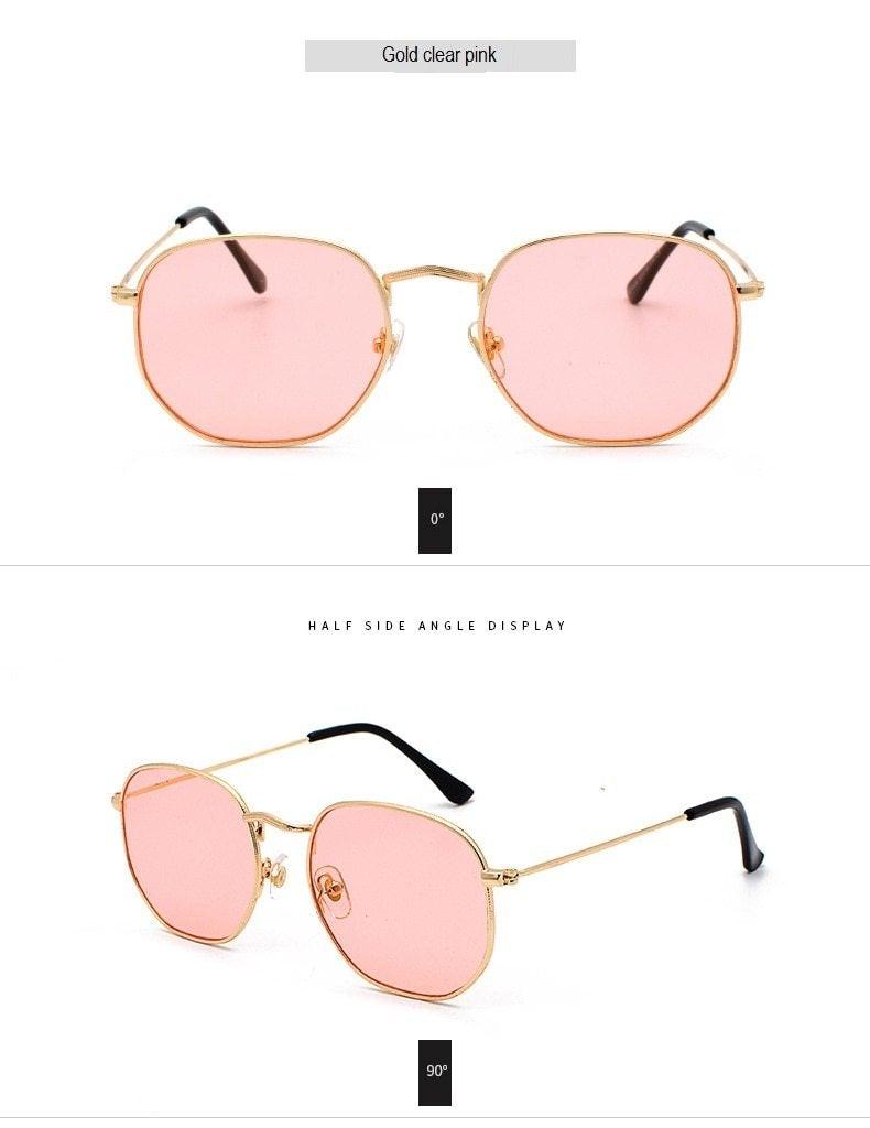 Stylish Small Round Polarized Sunglasses for Men Women Sunglasses For Hexagon Shape Sunglasses New Women Sunglasses In Metal Colorful Frame Glasses Eyewear For Men Women