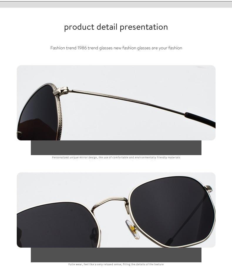 Stylish Small Round Polarized Sunglasses for Men Women Sunglasses For Hexagon Shape Sunglasses New Women Sunglasses In Metal Colorful Frame Glasses Eyewear For Men Women