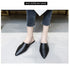Summer Elegant Ladies Slippers Slip On Square Heel Shoes High Heels Women Pumps Women Flats Elastic Mules Comfortable Slip On Women's Flats Loafers Casual Flat Shoes