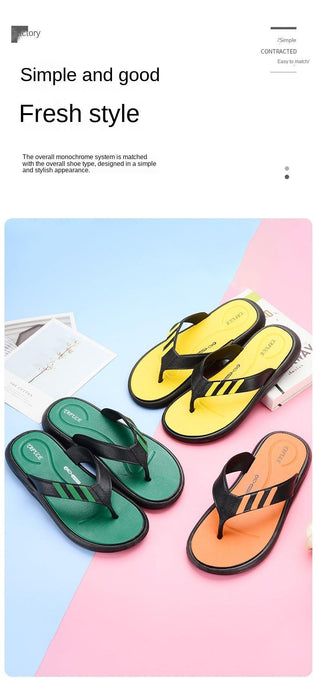 Summer Flip-flops Man Slippers Fashion Beach Shoes Men's Fashion Shoes Non-slip For Home And Sport Cushion Beach Slippers Thong Sandals Indoor And Outdoor Beach Flip Flop