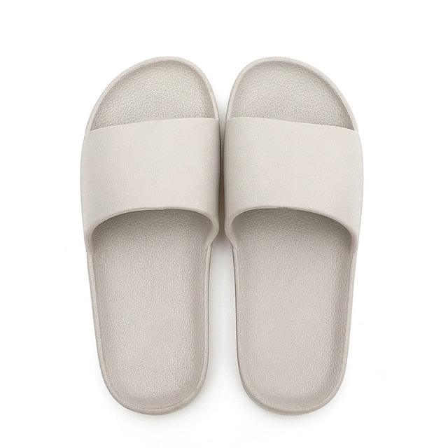 Summer Home Mens Slippers Simple Black White Shoes Non-Slip Bathroom Slides Flip Flops Indoor Women Slippers Soft Slides Slippers For Men Cloud Cushioned Slides Thick Non-Slip Pool Gym House Slipper