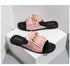 Summer New Women Slippers Open-Toe Flat Slippers Fashion Buckle Beach Slides Casual Flip Flops Women Shoes Slip On Comfortable Pointed Toe Loafers Women Luxury Black Sandals